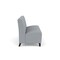 Lesro Siena Lounge Reception Armless 3 Seat Tandem Seating No Center Arms, Black, RS Fog Upholstery SN3102 - alternate 2